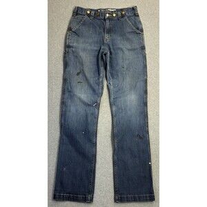 Carhartt Relaxed Fit Carpenter Jeans Men 32x34 Workwear Denim Pants Blue